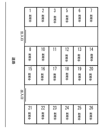 第1武井駐車場（東口）　空き台数（0台）の区画図
