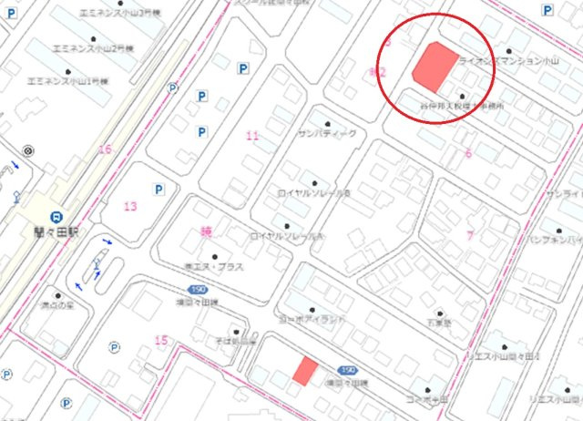 アルベルパーキング（東口）　空き台数（9台）の地図
