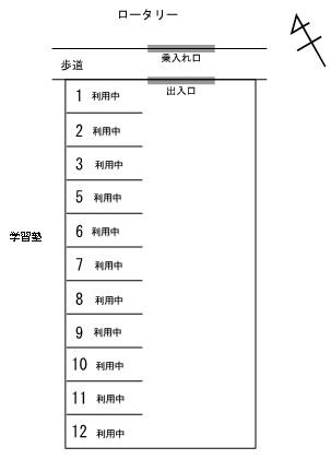 駅東駐車場（東口）　空き台数（0台）