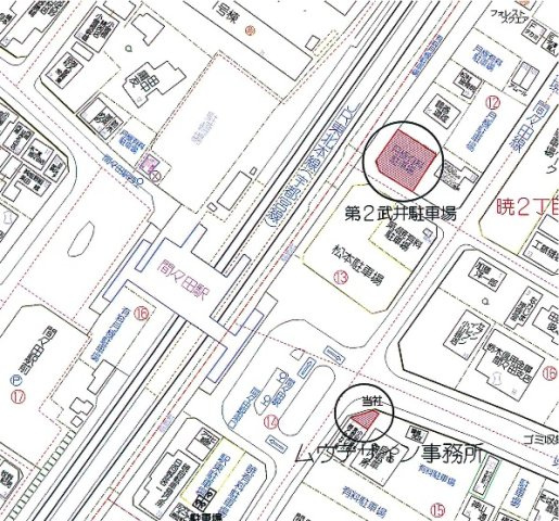 第2武井駐車場（東口）　空き台数（1台）の地図