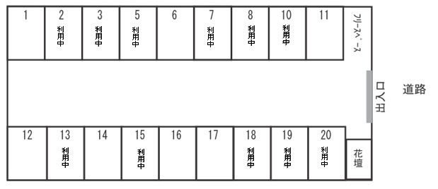 堀井駐車場（東口）　空き台数（7台）