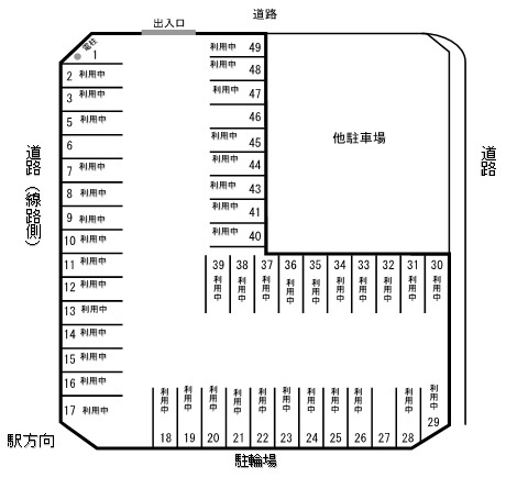 松本駐車場（東口）　空き台数（5台）