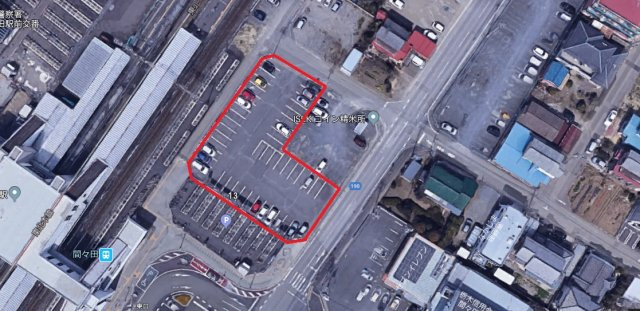 松本駐車場（東口）　空き台数（4台）1月1日から1台利用可能の地図