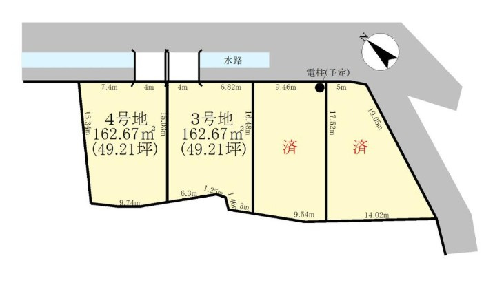 野洲市乙窪　3号地　売土地の土地図