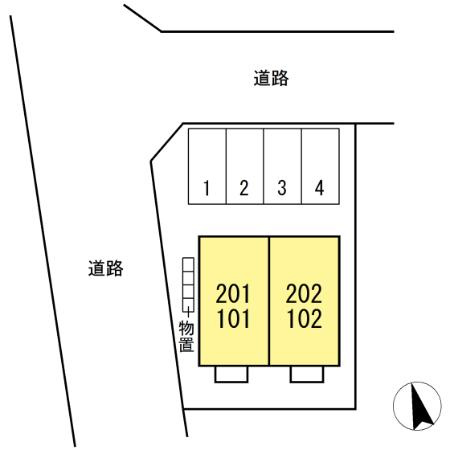 あづまコーポの区画図