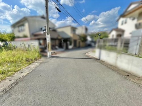 深草鞍ケ谷　建築条件無土地の前面道路含む現地写真