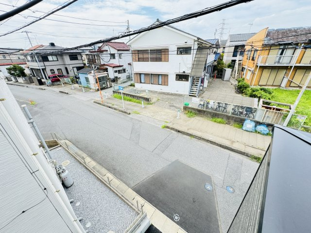 八潮市上番場新築戸建【八幡小学校：６分】の展望|バルコニーより道路側眺望