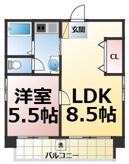 【間取り】 | 富士レイホービル第5