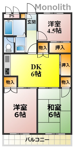 カワトコーポラスの間取り