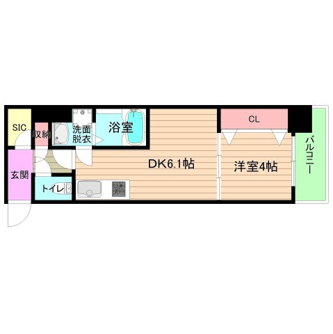 大阪市城東区蒲生２丁目の賃貸マンションの間取り