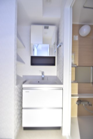 大阪市城東区蒲生２丁目の賃貸マンションの独立洗面台