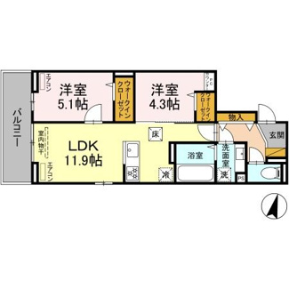 【間取り】 | Ｄ-ＲＯＯＭ穴川Ⅲ