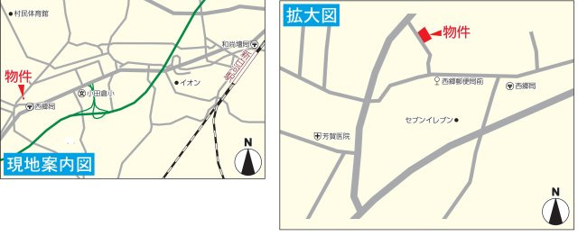 西郷村小田倉字原中　制震＋耐震の性能評価取得物件の地図