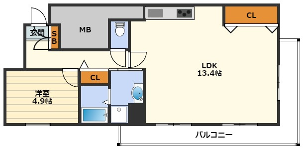 マイコーポ扇町公園の間取り