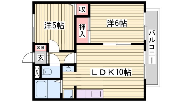 サンライフ新町Ｂの間取り