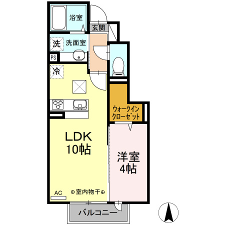 モアリエ Ⅴ号館の間取り