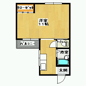 【間取り】 | ハイツ朝日橋 | ハイツ朝日橋　３０６号室