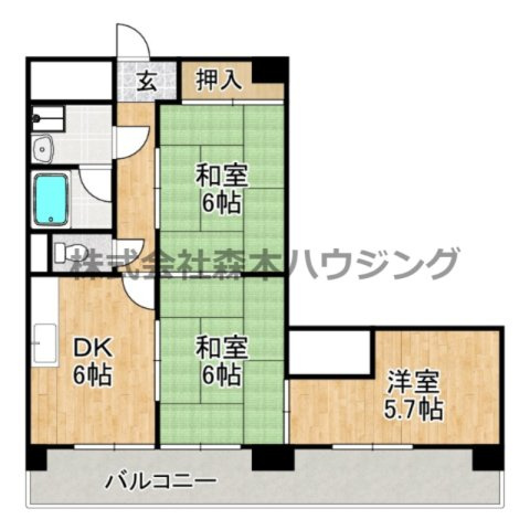 【間取り】 | 　門真グランドハイツ