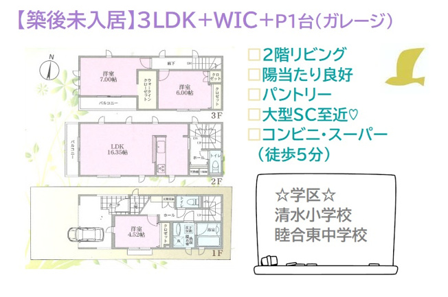 【周辺】 | 住みたい街として人気の高い！快速急行停車駅「本厚木」駅が最寄り駅◎
コンビニ・スーパー（徒歩5分）毎日のお買物便も良好ですよ♪