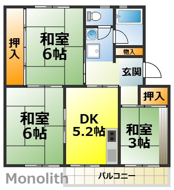 泉北茶山台２丁7番3号棟の間取り