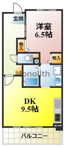 サンヴァリエ津久野2号棟の間取り