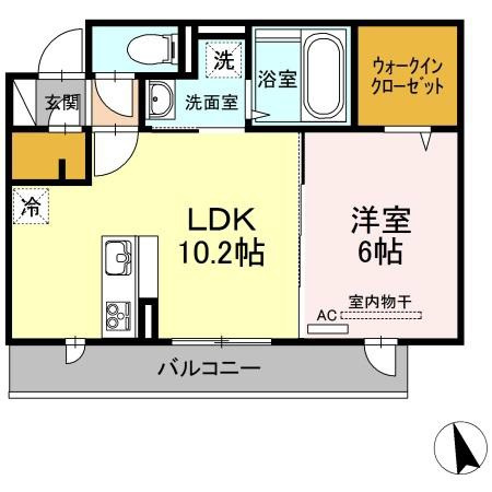 ジャスミンＨＹＭ Ⅱの間取り