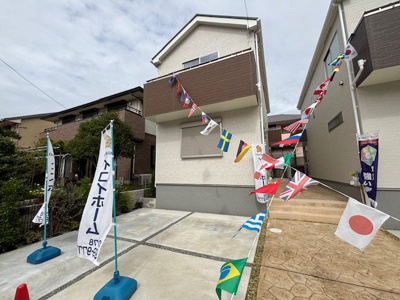 【外観】 | 神戸市西区学園東町7丁目　新築戸建2号棟　仲介手数料無料！ | 落ち着いた雰囲気の外観です
