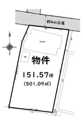 小山市松沼　土地の土地図