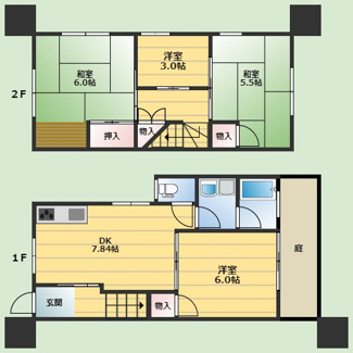【間取り】 | 箕面市瀬川1丁目テラスハウス