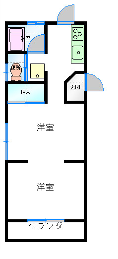 コーポアカツキＩの間取り