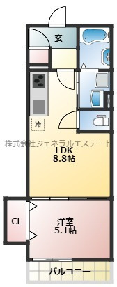 クリエオーレ中野の間取り