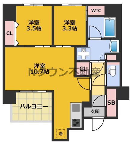 【間取り】 | プレサンスロジェ大須白川公園 | 間取りです。