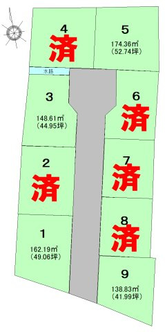 土佐市高岡町　分譲地の土地図