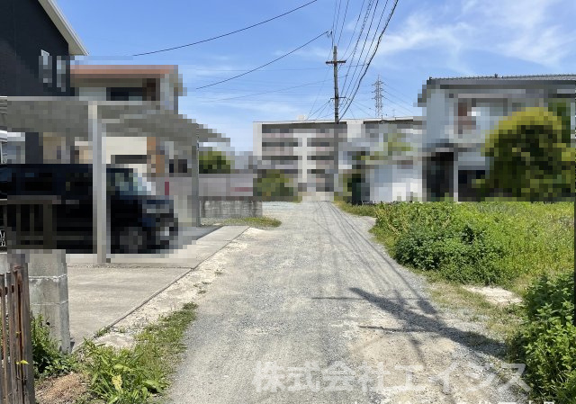 売土地　八代市松江町の前面道路含む現地写真
