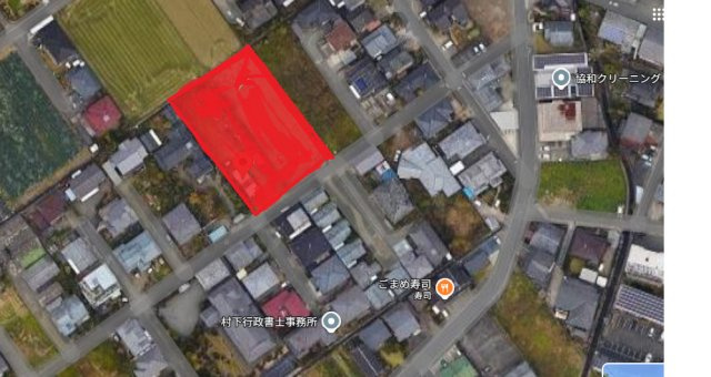 売土地　八代市植柳下町の前面道路含む現地写真