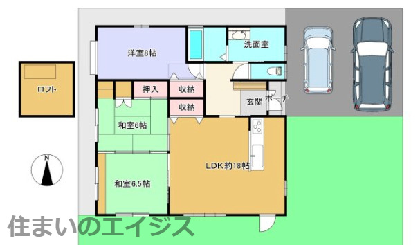 氷川町宮原　中古戸建の間取り