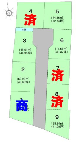 土佐市高岡町　分譲地の土地図
