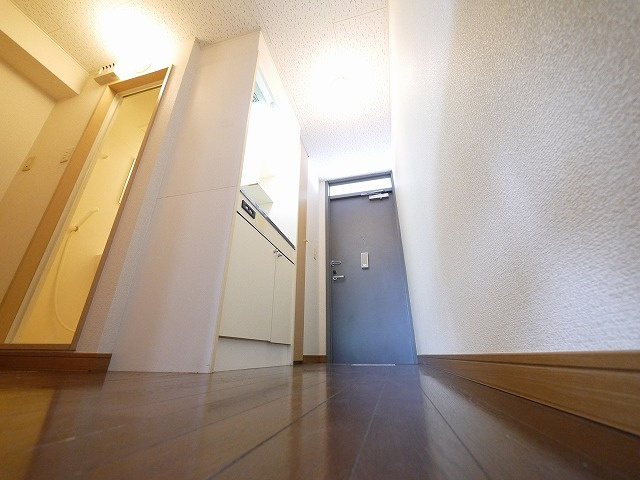 レオパレス大陽壱番館の玄関|収納もある玄関です