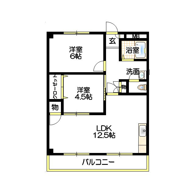 シャトレ北川の間取り