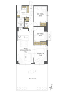 【間取り】サウスヒルズ横浜弘明寺 