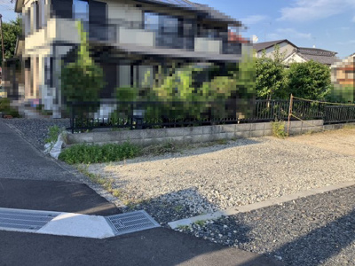 【外観】 | 大津市二本松2　売土地 | 敷地と道路の接道部分