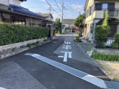 【前面道路含む現地写真】 | 大津市二本松2　売土地 | 前面道路