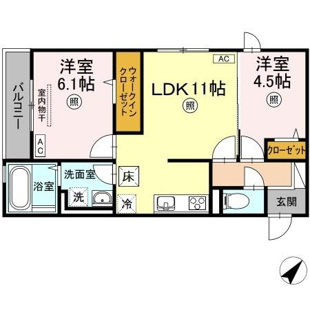 ライフステージ　A棟の間取り