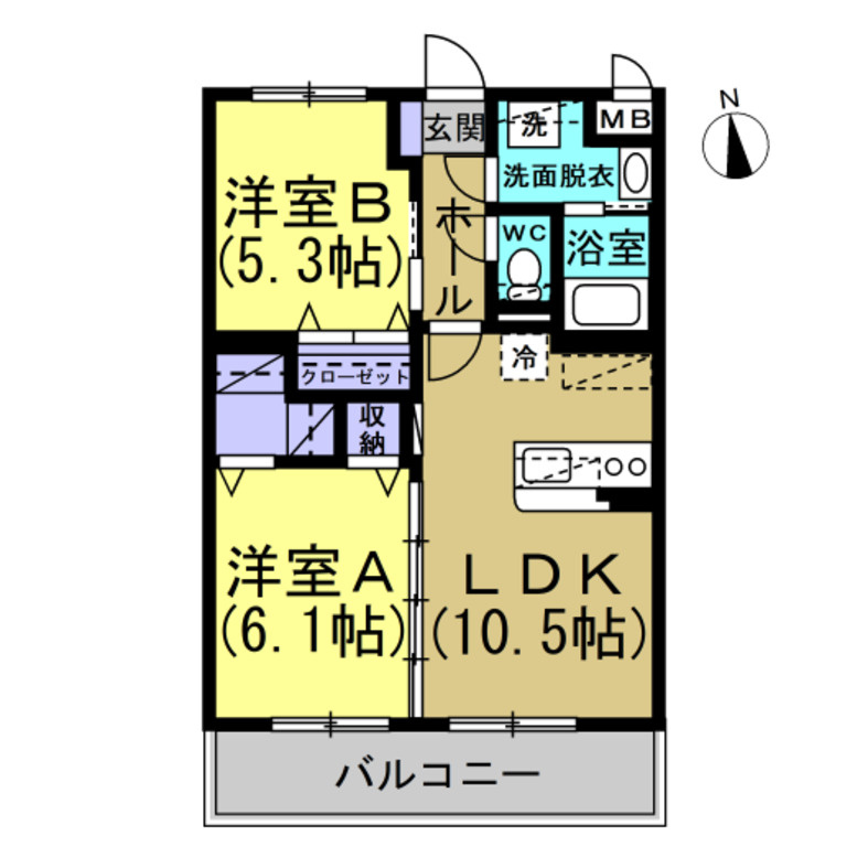 エスティヒルズの間取り