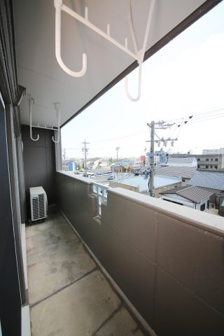 コスモタウンのバルコニー