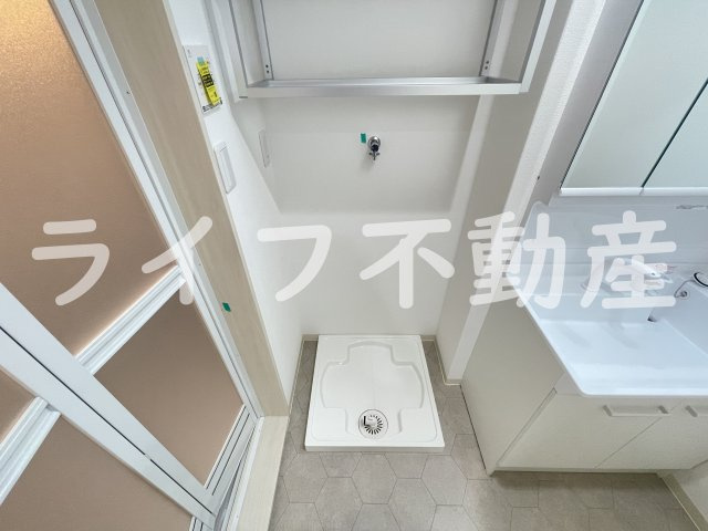 クリエオーレ菱江Ⅲの洗面所|コンパクトで使いやすい洗面所