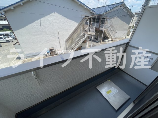 クリエオーレ菱江Ⅲのバルコニー|暖かな日差しのふりそそぐバルコニー