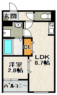 REGIES清荒神Ⅰの間取り