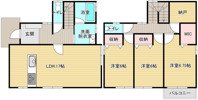 金光町佐方戸建ての間取り