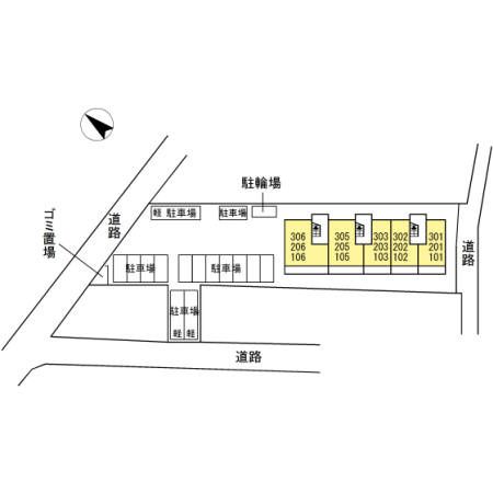 カーサコモド　　刈谷市近郊の賃貸はクラスホーム刈谷店の区画図